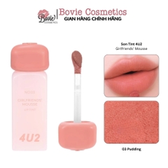 Son Tint Lì Thuần Chay, Mềm Mịn, Lâu Trôi 4U2 Girlfriends' Mousse Lip Tint 3g