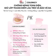 Phấn Nước Chống Nắng Colorkey Long Lasting Flawless Brightening Cushion Cream SPF50+ PA++++