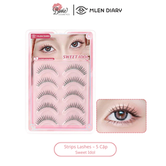 Lông Mi Giả Mlen Diary Gân Trong Suốt 5 Cặp