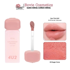 Son Tint Lì Thuần Chay, Mềm Mịn, Lâu Trôi 4U2 Girlfriends' Mousse Lip Tint 3g