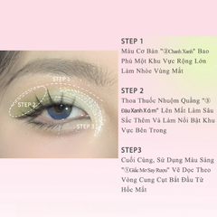 VEECCI Bảng Phấn Mắt Bốn Màu Sắc Hiệu Ứng Lì Ánh Nhũ Chống Nhòe Thời Trang VC005