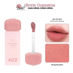 Son Tint Lì Thuần Chay, Mềm Mịn, Lâu Trôi 4U2 Girlfriends' Mousse Lip Tint 3g