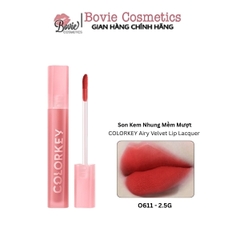 Son Kem Lì Mịn Mượt Colorkey Airy Velvet Lip Lacquer 2.5g