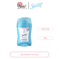 Sáp, Gel Ngăn tiết mồ hôi và Khử mùi Secret nhiều mùi hương
