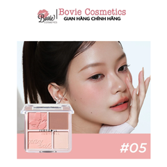 Phấn má hồng bắt sáng 4 ô Màu Judydoll Blush & Highlight Palette