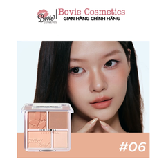Phấn má hồng bắt sáng 4 ô Màu Judydoll Blush & Highlight Palette