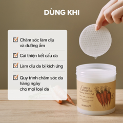 Toner pad Skinfood cà rốt làm dịu cấp ẩm Carrot Carotene Calming Water Pad (60 miếng)