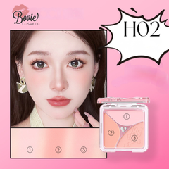 [VEECCI] Phấn Má Hồng VEECCI 3 Ô x MY FRIEND RABBIT OH~ BABE In Nổi Gợn Sóng Tone màu tự nhiên 7g