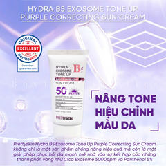 Kem Chống Nắng PrettySkin Sun Cream SPF 50+ PA++++ Hydra B5 Exosome Tone Up - Treatment - Oil Control