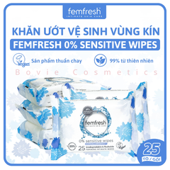 Khăn ướt vệ sinh vùng kín cao cấp cho da nhạy cảm Femfresh  25 tờ