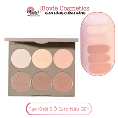 Bảng Tạo Khối 6 Ô Gogo Tales Nude Light Shadow Highlight Contouring Disk 168g GT445