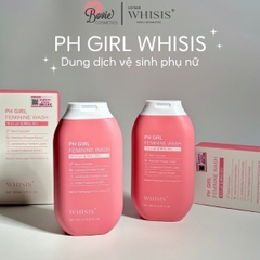 Dung Dịch Vệ Sinh Phụ Nữ X2 Nghệ Nano Whisis pH Girl Feminine Wash 200ml Làm Sạch, Khử Mùi, Dưỡng Ẩm, Giảm Viêm An Toàn
