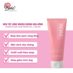Kem tẩy lông Whisis Rose Hair Removal Cream 150ml - Tặng kèm khăn ướt