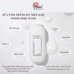 Sữa Tắm Sáng Da Dưỡng Ẩm Mềm Mượt Men Sữa Gạo Whisis Body Wash 500ml