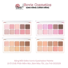 Bảng Mắt Odbo Iconic Eyeshadow Palette 10 Ô Chất Phấn Mềm Mịn, Bám Màu Tốt, Lâu Trôi OD2029