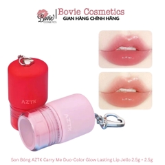 Son Bóng AZTK Carry Me Duo-Color Glow Lasting Lip Jello 2.5g + 2.5g (Kèm quà)
