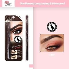 Kẻ Chân Mày Phẩy Sợi She Makeup Long Lasting & Waterproof EL05- Dark Brown