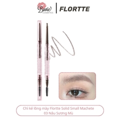 Chì Kẻ Mày Flortte Solid Small Machete Eyebrow Pencil  Thiết Kế Đầu Vát Dễ Kẻ Cho Người Mới, Bền Màu 0.11g