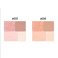 Phấn má hồng bắt sáng 4 ô Màu Judydoll Blush & Highlight Palette