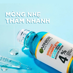 Serum Garnier Giảm Mụn Mờ Thâm Cho Da Dầu, Mụn Bright Complete Anti-Acnes Booster Serum