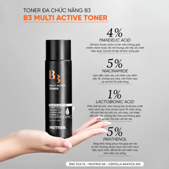 Nước Hoa Hồng Dưỡng Da Trắng Sáng Pretty Skin B3 Multi Active Toner