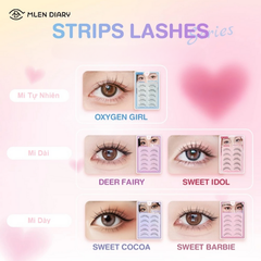 Lông Mi Giả Mlen Diary Gân Trong Suốt 5 Cặp
