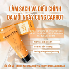 SỮA RỬA MẶT CÀ RỐT NAEXY CARROT VITA RECOVERY CLEANSING FOAM 100ML