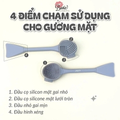 CỌ RỬA MẶT & ĐẮP MẶT NẠ JARY 2-IN-1 SILICONE FACIAL CLEANSING BRUSH