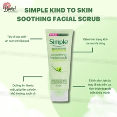 Tẩy Tế Bào Chết Simple Kind to Skin Smoothing Facial Scrub Dành Cho Da Nhạy Cảm 75ml