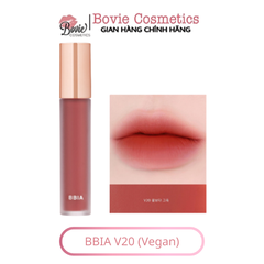 (Vegan - 2023) Son kem lì Bbia Last Velvet Lip Tint Version 8 Full màu