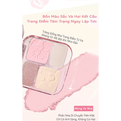 Bảng Phấn Má Hồng Highlight VEECCI Phấn Má Hồng bắt sáng 4trong1