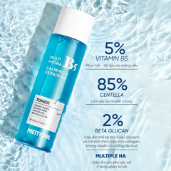 Nước Hoa Hồng Phục Hồi Dưỡng Trắng Pretty Skin Multi Hydra B5 Calming & Repairing Toner