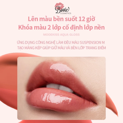 Son Mooekiss Aqua Gloss thiết kế độc đáo xinh xắn, dưỡng ẩm môi 2.1g