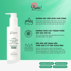 Sữa Rửa Mặt, Sữa Tẩy Trang Make P:rem Safe me Relief Moisture Cleansing Milk