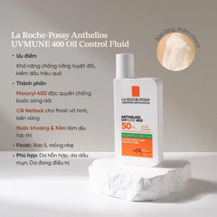 Sữa chống nắng La Roche-Posay Anthelios UVMUNE400 Oil Control Fluid 50ml