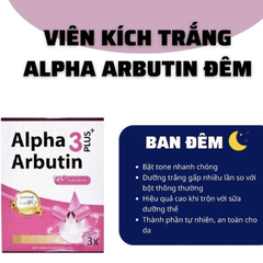 Vỉ 10 Viên Bột Kích Trắng Kyra Alpha Arbutin 3 Plus Đêm, Ngày UV Giúp Da Trắng Mịn Hàng Thái Lan Chính Hãng