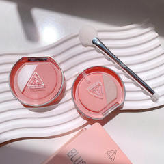 Set phấn má 3CE kèm highlight 2 in 1 tặng kèm cọ