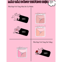 [VEECCI] Phấn Má Hồng VEECCI 3 Ô x MY FRIEND RABBIT OH~ BABE In Nổi Gợn Sóng Tone màu tự nhiên 7g