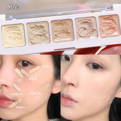 Bảng Che Khuyết Điểm/Triệt Sắc XIXI 5 ô Hoa Cúc, Điều chỉnh sắc tố da Magic Camelia D522