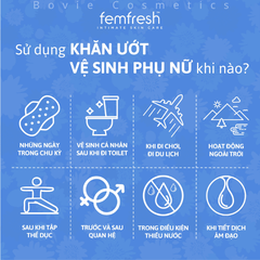 Khăn ướt vệ sinh vùng kín cao cấp cho da nhạy cảm Femfresh  25 tờ