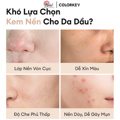 Kem Nền Mỏng Nhẹ, Lâu Trôi, Dành Cho Da Dầu Colorkey Long Lasting Flawless Liquid Foundation 30g