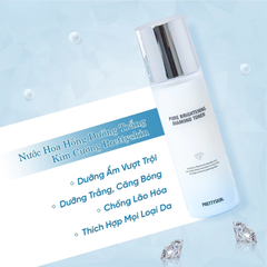 Nước Hoa Hồng PrettySkin Pure Brightening Diamond Toner Làm Dịu Da Cấp Ẩm Dưỡng Trắng 150ml