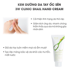 Kem Dưỡng Da Tay 3W Clinic Hand Cream 100ml