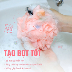 BÔNG TẮM XƠ MƯỚP CÓ MÚT JARY LOOFAH SPONGE- BÔNG TẮM TRÁI CÂY JARY LOOFAH BATH SPONGE
