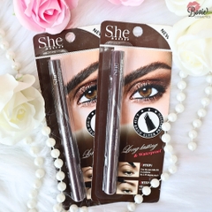 Kẻ Chân Mày Phẩy Sợi She Makeup Long Lasting & Waterproof EL05- Dark Brown