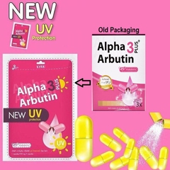 Vỉ 10 Viên Bột Kích Trắng Kyra Alpha Arbutin 3 Plus Đêm, Ngày UV Giúp Da Trắng Mịn Hàng Thái Lan Chính Hãng