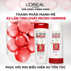 Dầu Xả L'Oreal Paris Phục Hồi Hư Tổn, Ngăn Gãy Rụng Tóc, Bảo Vệ Màu Tóc Nhuộm 280ml