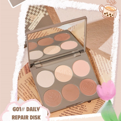 Bảng Tạo Khối 6 Ô Gogo Tales Nude Light Shadow Highlight Contouring Disk 168g GT445