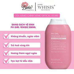 Dung Dịch Vệ Sinh Phụ Nữ X2 Nghệ Nano Whisis pH Girl Feminine Wash 200ml Làm Sạch, Khử Mùi, Dưỡng Ẩm, Giảm Viêm An Toàn