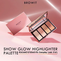 Bảng highlight chuyên nghiệp Nongchat Thái lan Browit Show Glow 4g x 4Colors
